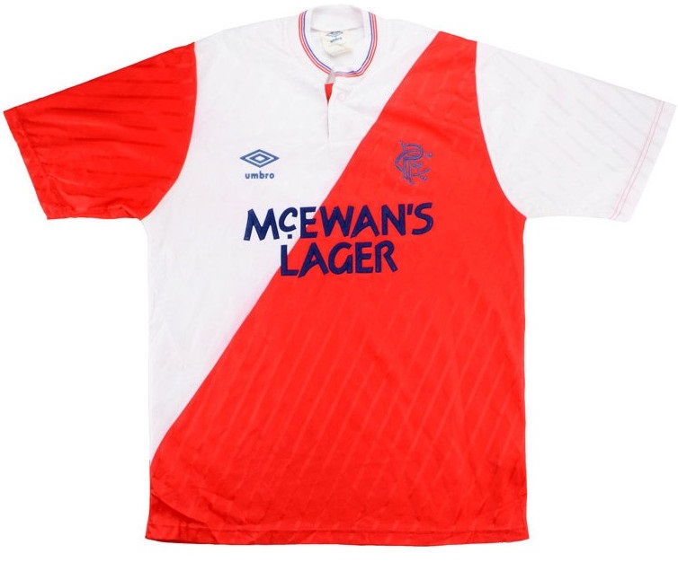Camisa II Rangers FC 1987 1988 Retro Umbro
